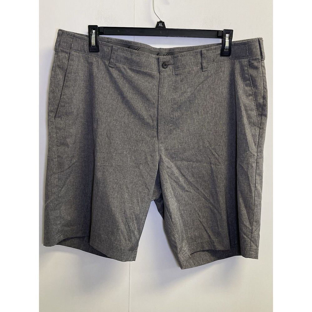 Ben Hogan Size 42 Golf Shorts Grey Flat Front Stretch Waistband Casual Chino 10"